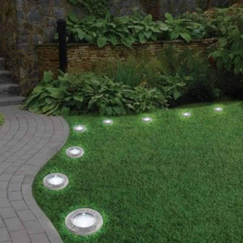 Waterproof Solar Powered LED Disk Lights - RAPBLUE