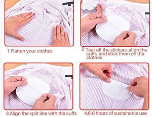 50 Pairs Deodorant Cotton Armpit Sweat Pads - RAPBLUE