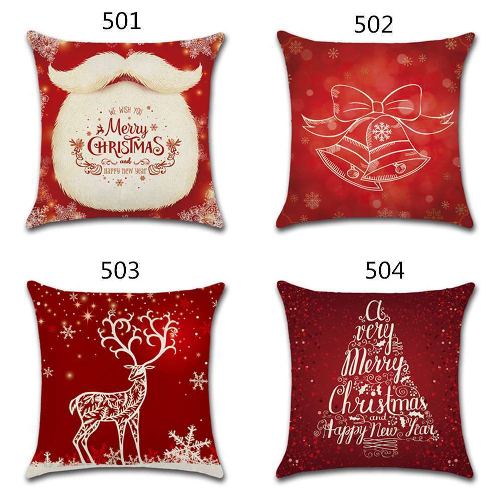 18" Festive Christmas Sofa Cushion Cover - RAPBLUE