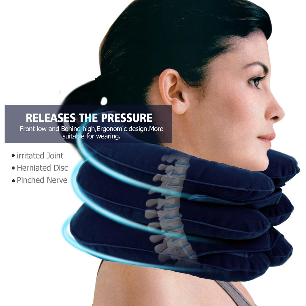 Cervical traction pillow - Neck stretch - Traction neck puller device - RAPBLUE