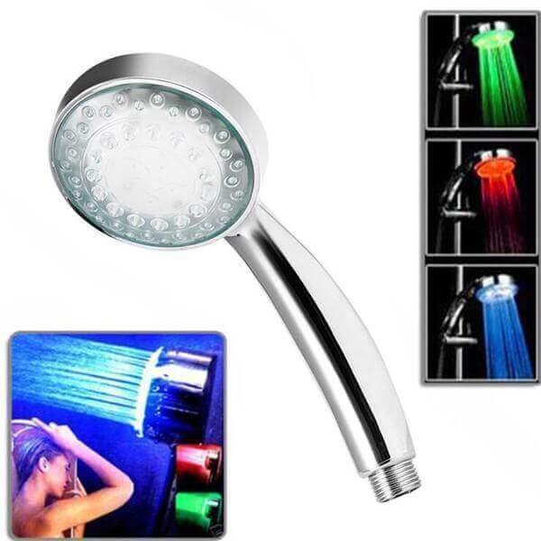 Color Changing LED Shower Head ( No Battery / No Electricity Needed ) - RAPBLUE