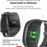 HD Screen Smartwatch Heart Rate Blood Pressure Oxygen Monitor Stopwatch Multi-Sport Smart Watch For Android iOS - RAPBLUE