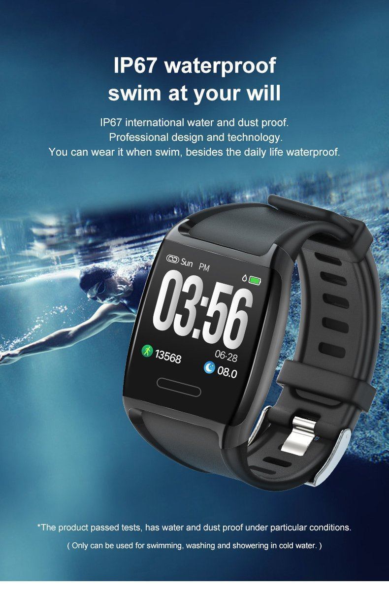 HD Screen Smartwatch Heart Rate Blood Pressure Oxygen Monitor Stopwatch Multi-Sport Smart Watch For Android iOS - RAPBLUE