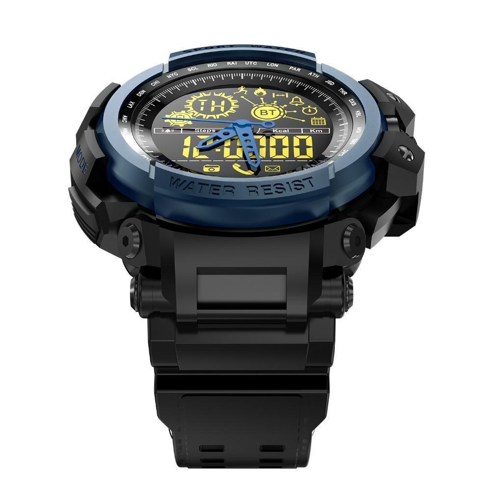 New Rugged Fitness Smartwatch Passometer Smart Clock Waterproof Watch Activities tracker for iPhone Android Phones - RAPBLUE