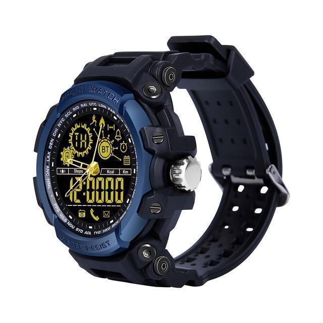 New Rugged Fitness Smartwatch Passometer Smart Clock Waterproof Watch Activities tracker for iPhone Android Phones - RAPBLUE