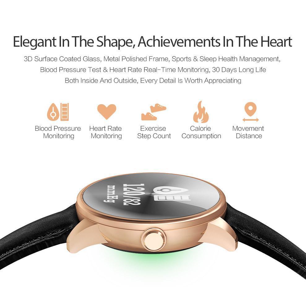 New Health Band Bluetooth Wristband with Blood Pressure Heart Rate Fitness Monitor Smart Watch Bracelet - RAPBLUE