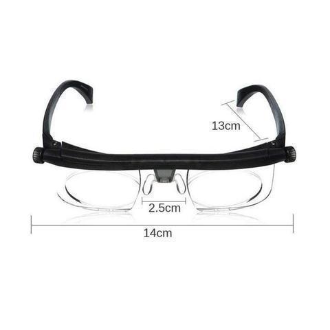 Focus Adjustable Eyeglasses -3 to +6 Diopters Myopia Glasses Reading Glasses - RAPBLUE