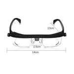 Focus Adjustable Eyeglasses -3 to +6 Diopters Myopia Glasses Reading Glasses - RAPBLUE