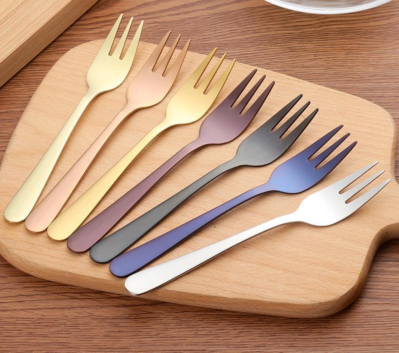 7 Pcs Colorful Fruit Dessert Fork Set - RAPBLUE