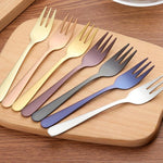 7 Pcs Colorful Fruit Dessert Fork Set - RAPBLUE