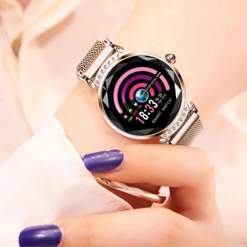 Ladies 3D Diamond Glass Smartwatch - RAPBLUE