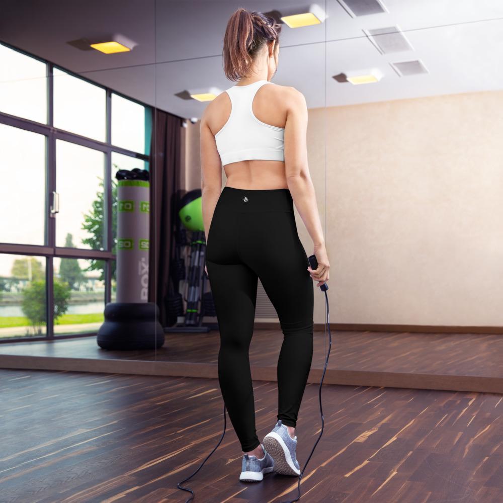 High Waisted UltraFit Yoga Leggings - black - RAPBLUE