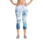 High Waisted Capri Yoga Leggings - SKY - RAPBLUE