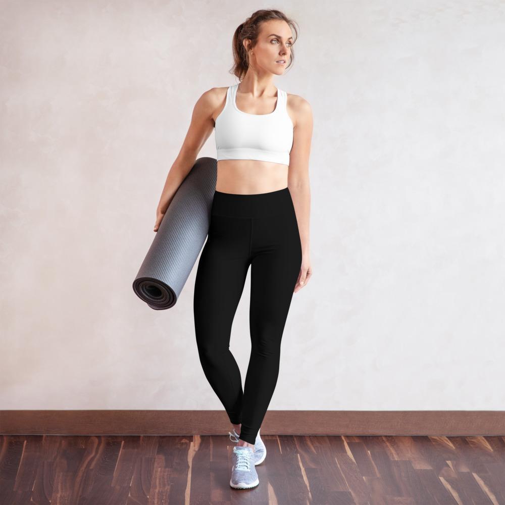 High Waisted UltraFit Yoga Leggings - black - RAPBLUE