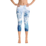 High Waisted Capri Yoga Leggings - SKY - RAPBLUE