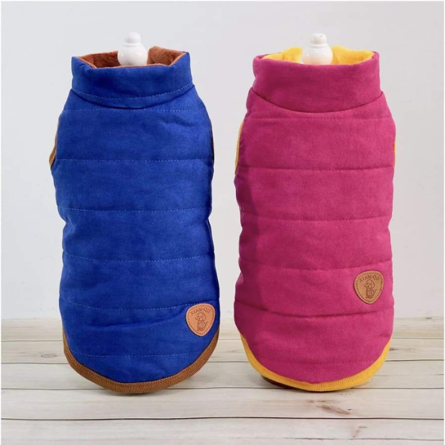 Warm Reversible Dog Winter Coat - RAPBLUE