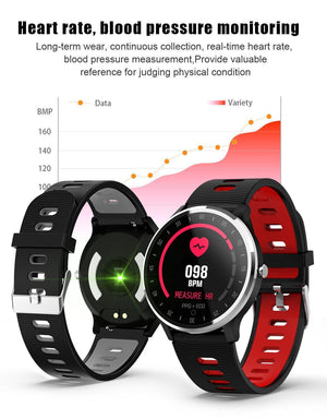 New Heart Rate Monitor Blood Pressure Fitness Tracker Sport Smartwatch For iPhone Androids - RAPBLUE