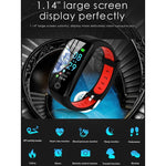 New IP68 Waterproof Fitness Bracelet Blood Pressure Monitor Sleep Tracker Pedometer Smartwatch - RAPBLUE