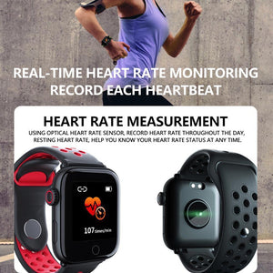 New Heart Rate Blood Pressure Monitor Multi-Sport IP67 Waterproof Smart Watch For Android IOS - RAPBLUE