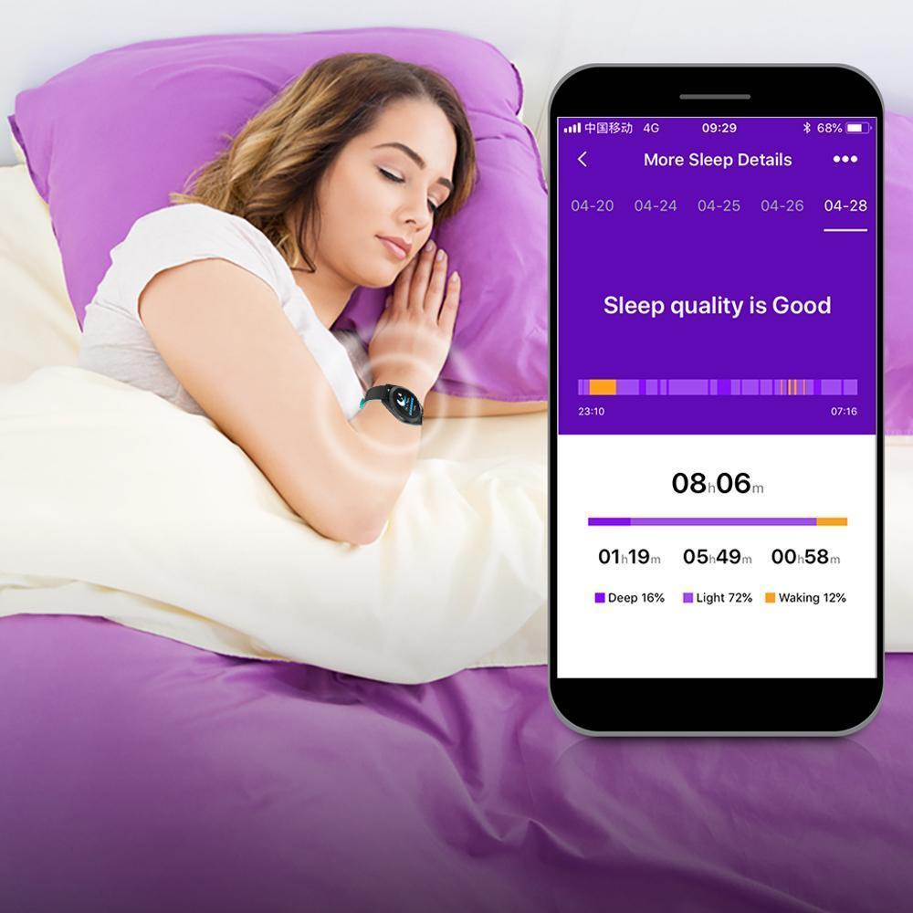 Inch Sport IP67 Waterproof Heart Rate Blood Pressure Sleep Monitor Pedometer Smartwatch - RAPBLUE