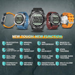 New Water Resistant Rugged Outdoor Smartwatch Real-time Weather Calorie Fitness Tracker - RAPBLUE
