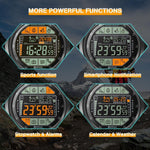 New Water Resistant Rugged Outdoor Smartwatch Real-time Weather Calorie Fitness Tracker - RAPBLUE