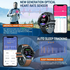 New Colour Touch Display Heart Rate Blood Pressure IP67 Waterproof Smartwatch For Android iPhone - RAPBLUE