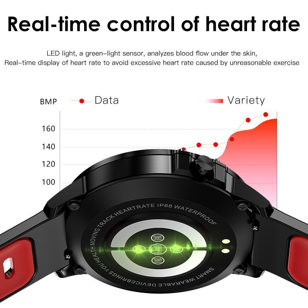 New Men's Muliti-Sport Blood Pressure Heart Rate Monitor IP68 Waterproof Smart Watch For Android iPhone - RAPBLUE