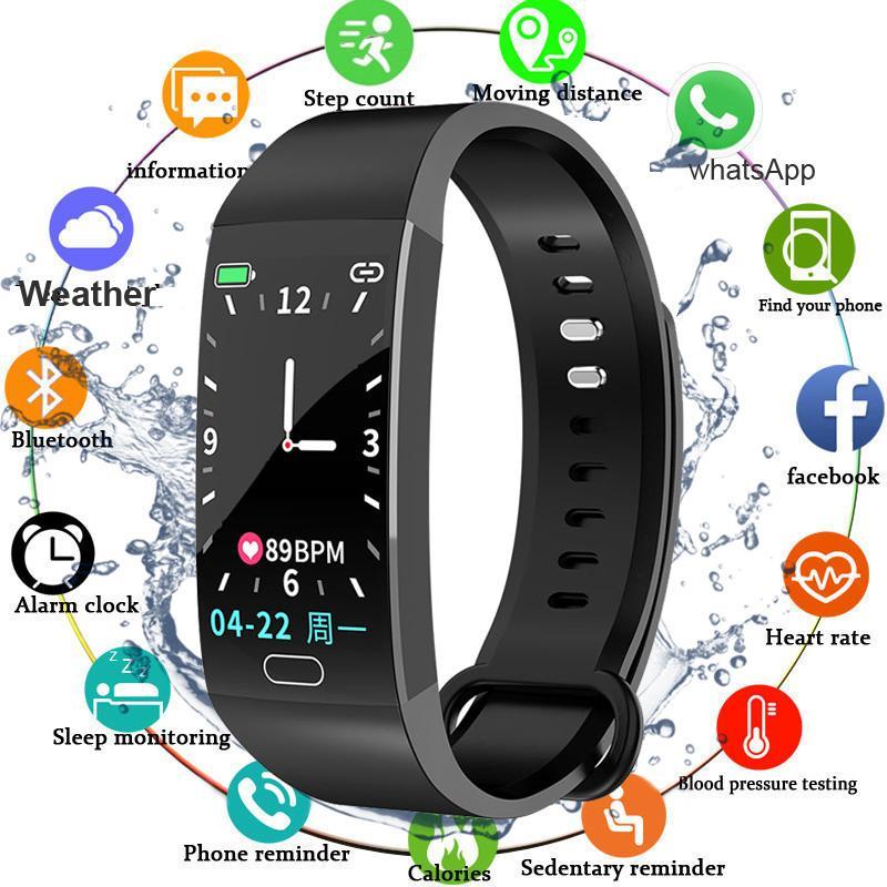 New Sport Fitness Tracker Waterproof Heart Rate Monitor Smart Wristband Watch For iPhones Android - RAPBLUE