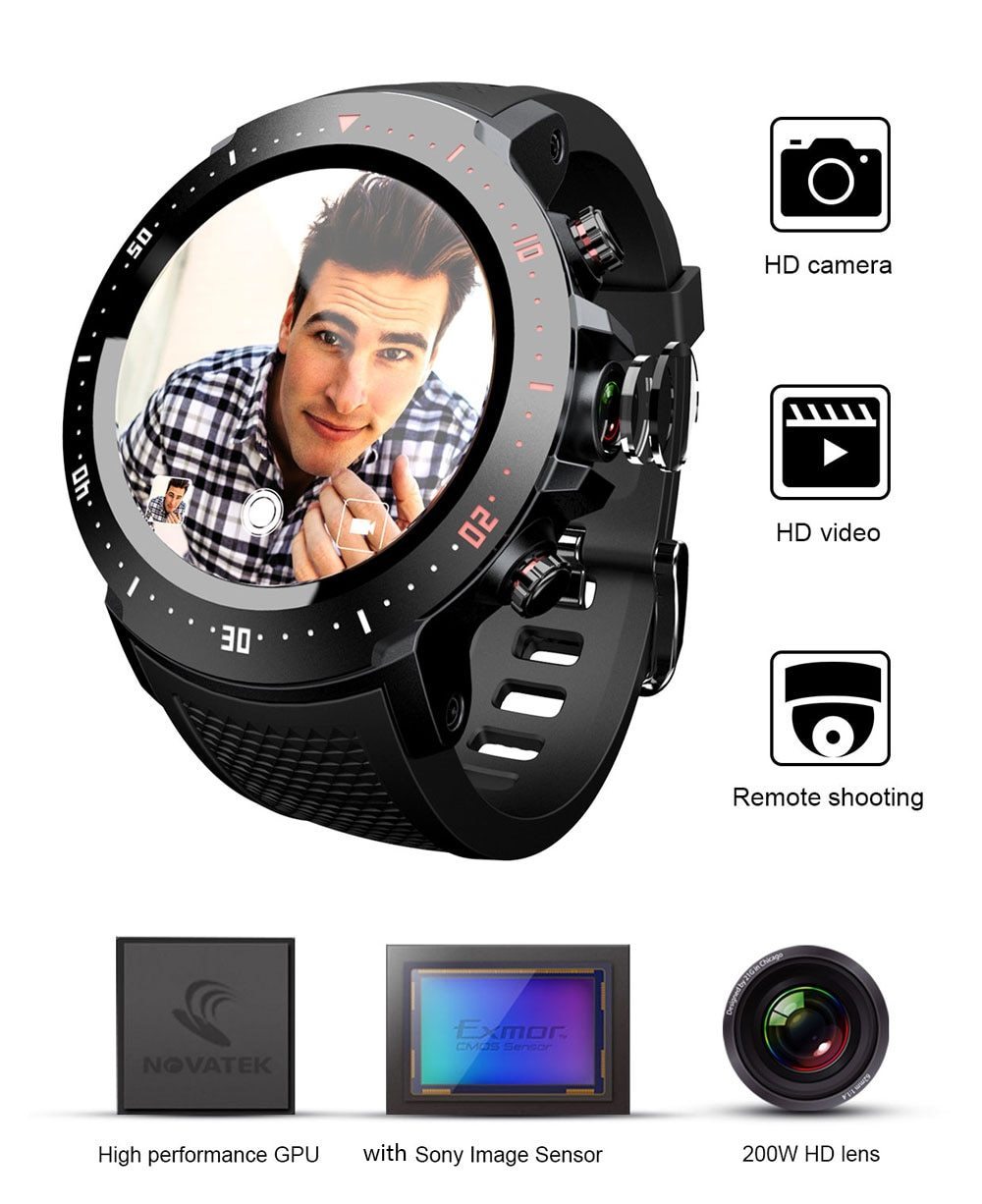 New 4G LTE GPS WiFi Bluetooth IP67 Waterproof Heart Rate Tracker Smart Watch For Android iOS - RAPBLUE
