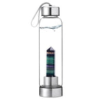 Natural Crystal Quartz Point Healing Water Bottle - RAPBLUE