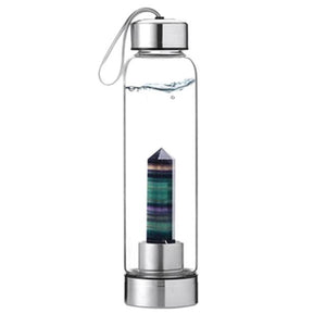 Natural Crystal Quartz Point Healing Water Bottle - RAPBLUE