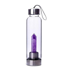 Natural Crystal Quartz Point Healing Water Bottle - RAPBLUE