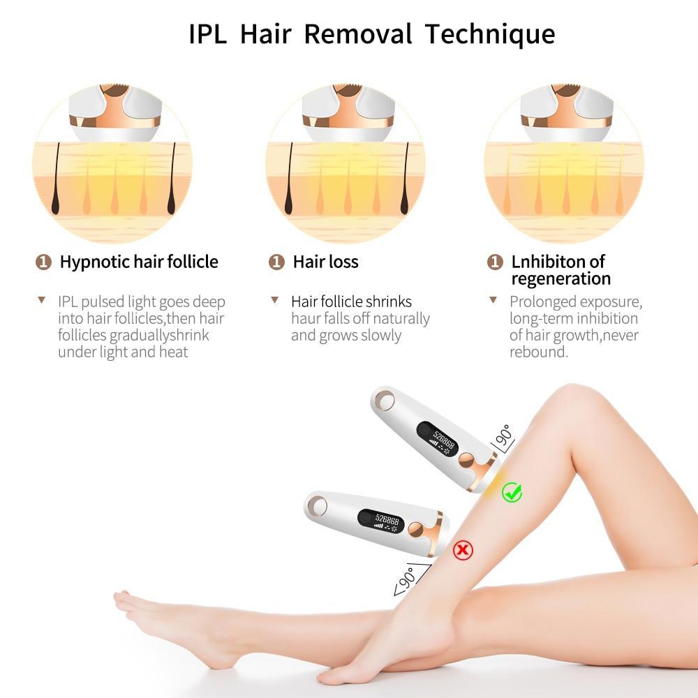 Laser Hair Removal at Home - Permanent Hair Removal for Face Legs underarms and Bikini - RAPBLUE