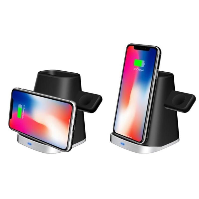 New Qi Wireless Compact Station Charger Phone Stand For Apple iPhone Watch Airpods - RAPBLUE