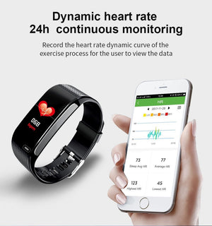 Heart Rate Smart watch Monitor IP67 Wrist Watch Fitness Bracelet Tracker Pedometer For iPhone Androids - RAPBLUE