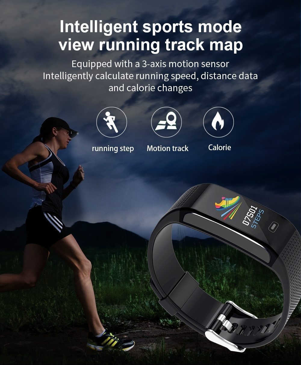 Heart Rate Smart watch Monitor IP67 Wrist Watch Fitness Bracelet Tracker Pedometer For iPhone Androids - RAPBLUE