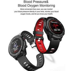 New IP67 Waterproof Heart Rate Monitor Blood Pressure Fitness Tracker Smartwatch For Android iPhone - RAPBLUE