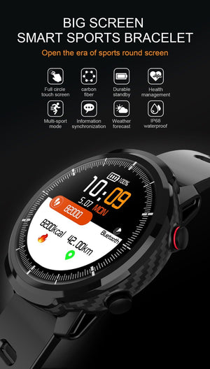 New IP67 Waterproof Heart Rate Monitor Blood Pressure Fitness Tracker Smartwatch For Android iPhone - RAPBLUE