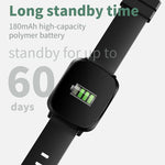 New Multifunctional Heart Rate Blood Pressure Monitoring Pedometer Sport Fitness Tracker Smart Wristband - RAPBLUE