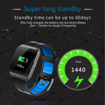 New IP68 Waterproof Heart Rate Monitor Weather Forecast Activity Fitness Tracker Sport Smartwatch - RAPBLUE