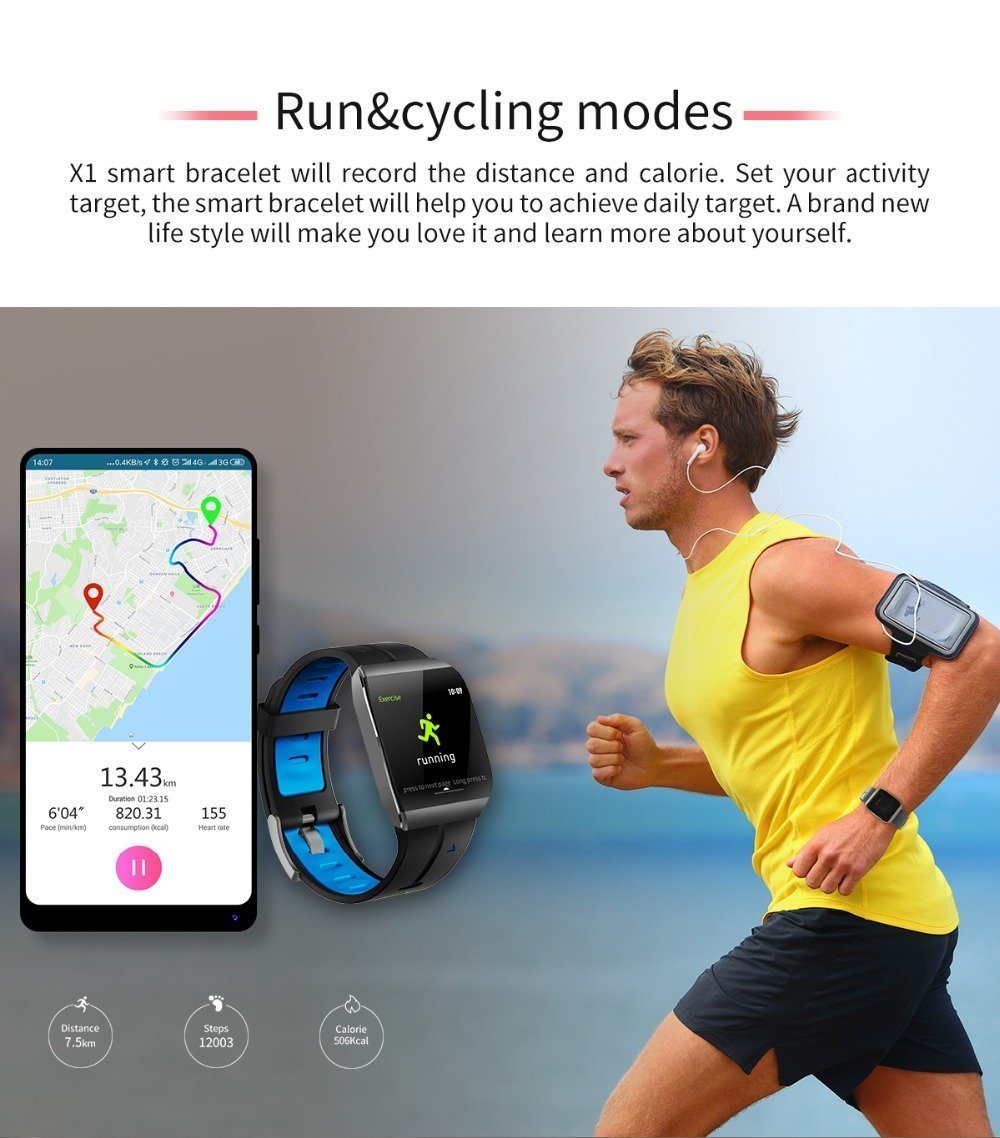 New IP68 Waterproof Heart Rate Monitor Weather Forecast Activity Fitness Tracker Sport Smartwatch - RAPBLUE