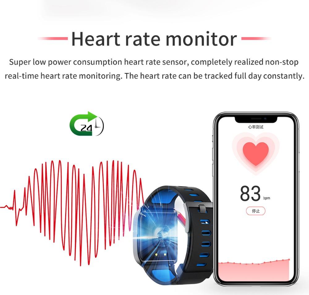 New IP68 Waterproof Heart Rate Monitor Weather Forecast Activity Fitness Tracker Sport Smartwatch - RAPBLUE
