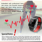 New IP68 Waterproof Heart Rate Monitor Weather Forecast Activity Fitness Tracker Sport Smartwatch - RAPBLUE