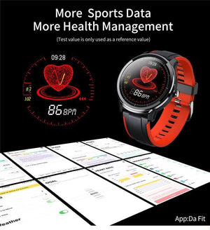 New IP68 Waterproof 1.3 Inch Heart Rate Monitor Fitness Tracker Sport Smartwatch For Android IOS - RAPBLUE