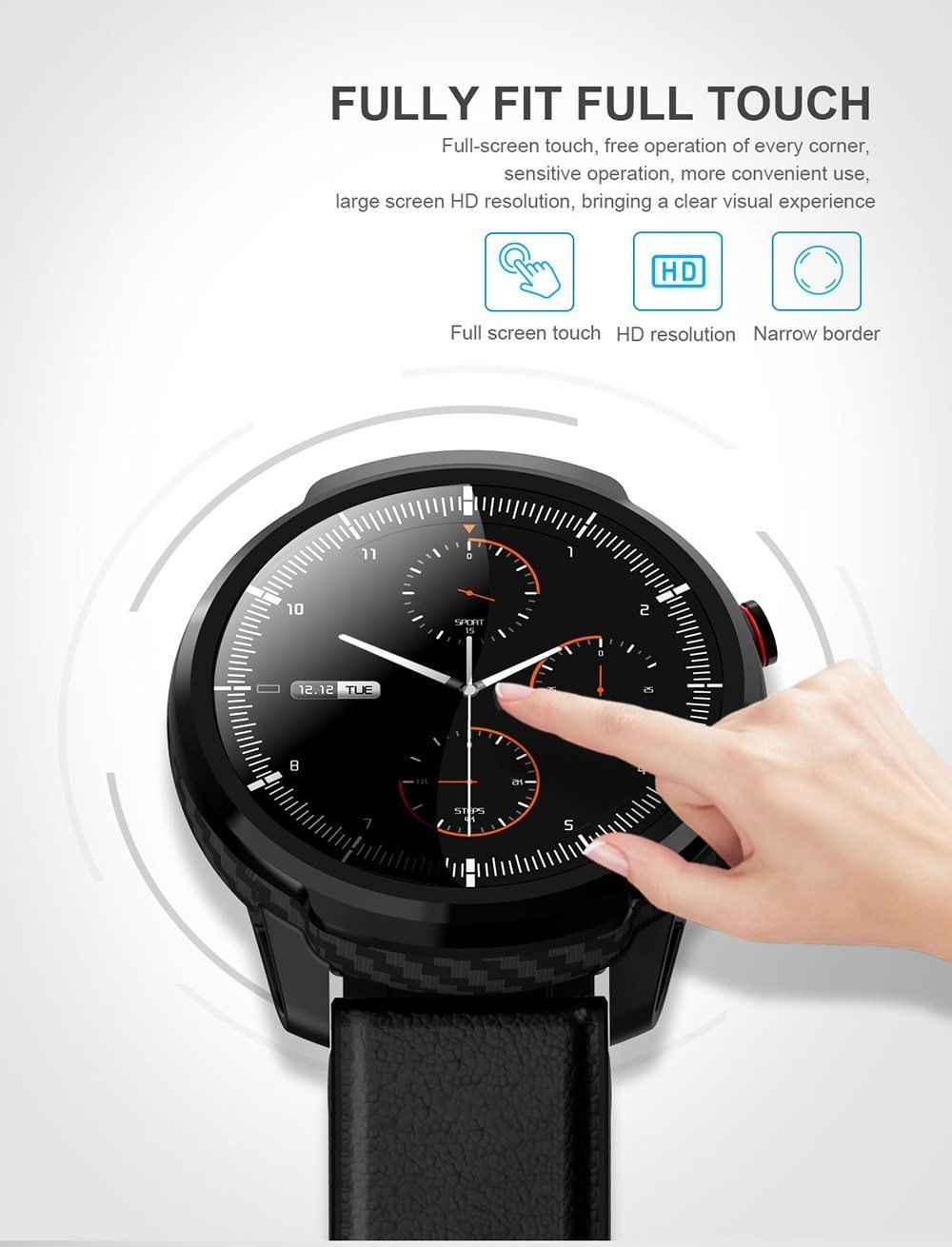 New IP68 Waterproof Heart Rate Pedometer Fitness Tracker Smartwatch For iPhone Androids - RAPBLUE