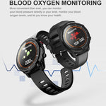 New IP68 Waterproof Heart Rate Pedometer Fitness Tracker Smartwatch For iPhone Androids - RAPBLUE