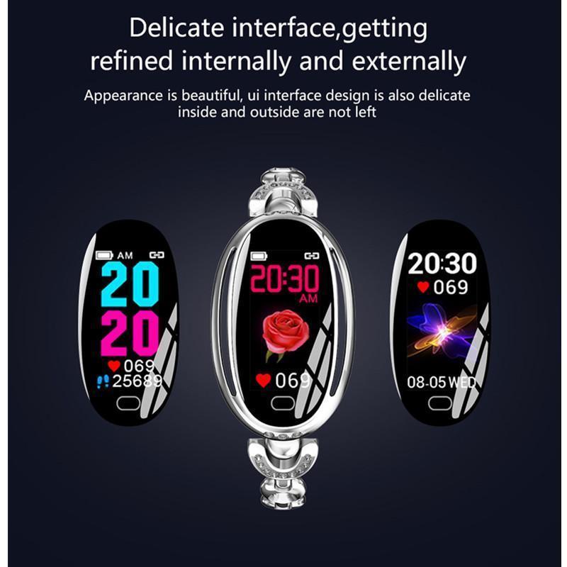 New Fitness Heart Rate Sleep Monitor Sport Bracelet Smartwatch For Ladies Women - RAPBLUE