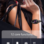 New Fitness Heart Rate Sleep Monitor Sport Bracelet Smartwatch For Ladies Women - RAPBLUE