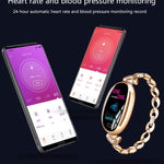 New Fitness Heart Rate Sleep Monitor Sport Bracelet Smartwatch For Ladies Women - RAPBLUE